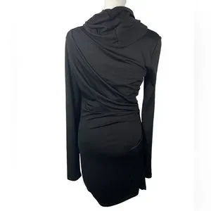 ワンピース T by Alexander Wang DRESS (4CC3256827 957) Alexander Wang layered-neckline Detail Dress | Black | FARFETCH